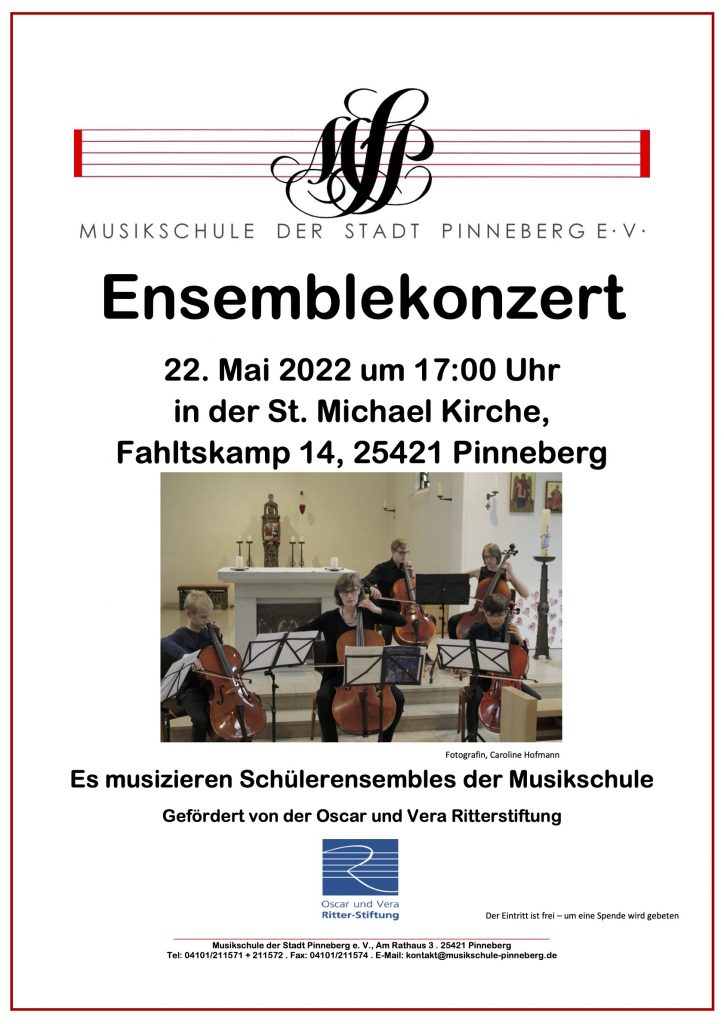 Ensemblekonzert am 22. Mai 2022 in Pinneberg.