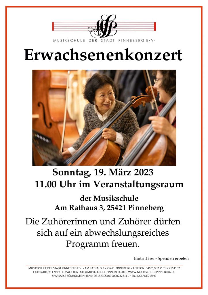 Erwachsenenkonzert der Musikschule Pinneberg