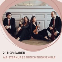 MEISTERKURS FÜR STREICHERENSEMBLE erneut verschoben auf den 27.11.2021