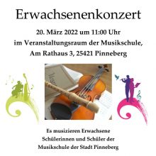 Erwachsenenkonzert am 20. März 2022